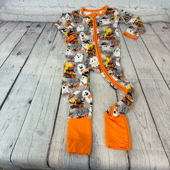 Birdie Bean Halloween Bamboo Zipper Romper - Picture 1 of 3